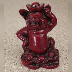 Adorable pig cowboy Buddha